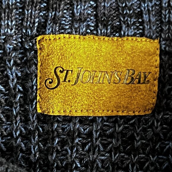 St Johns Bay Sweater Men 2XL Button Mock Neck Pullover Commando Classic Academia - Picture 4 of 12